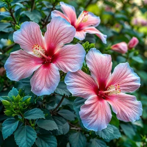 Гибискус садовый Тропикал Сан купить по цене от 293р. в интернет-магазине «Посадика» с доставкой почтой в в Мамадыше и по всей России – [изображение №1].